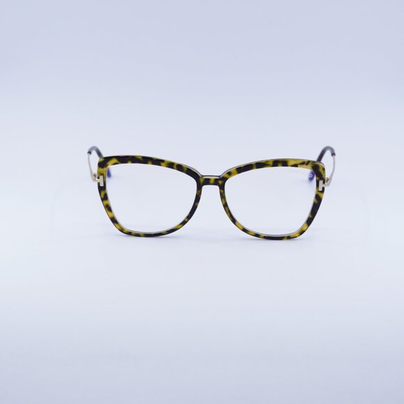 Tom Ford FT5882-B 056 Eyeglasses Havana 55mm Butterfly Frame, Blue Light Block - Picture 4 of 10
